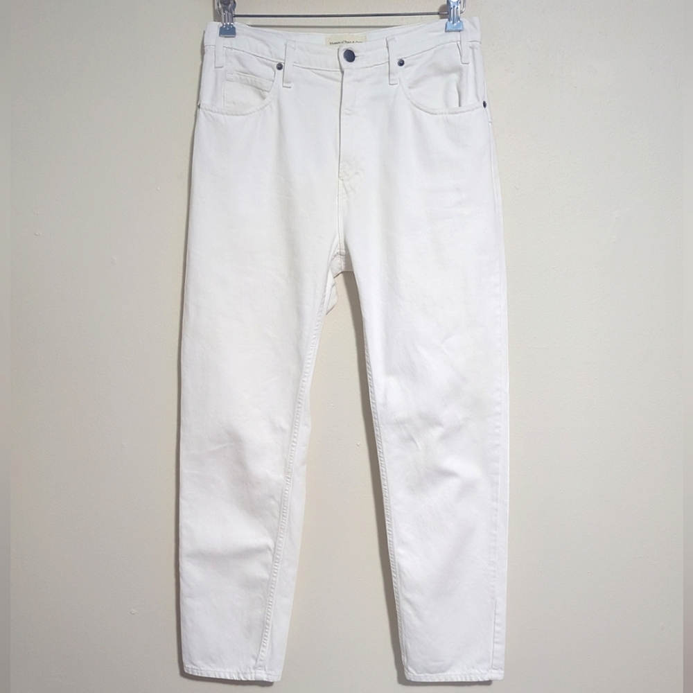 Frame Museum of Peace & Quiet Collab White Denim Jeans Unisex 29 31